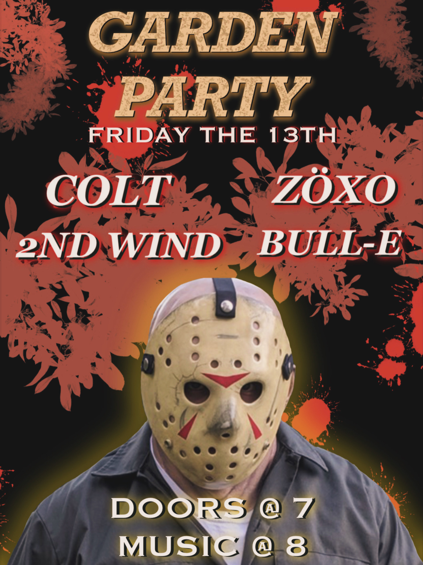 GARDEN PARTY: FRIDAY THE 13TH event poster