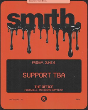 Late Night Drip: smith. event poster