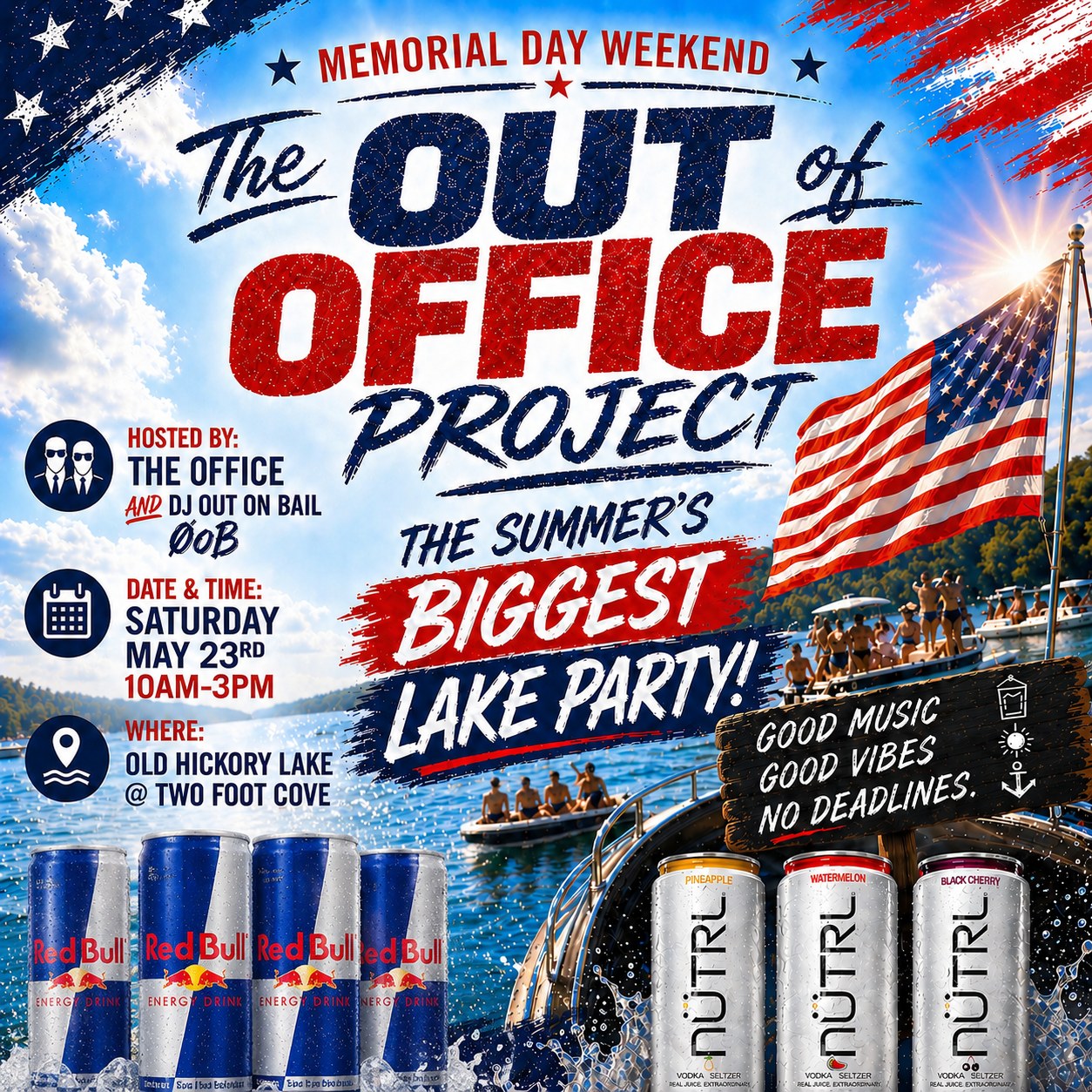 The Out of Office Project - Lake Party event poster