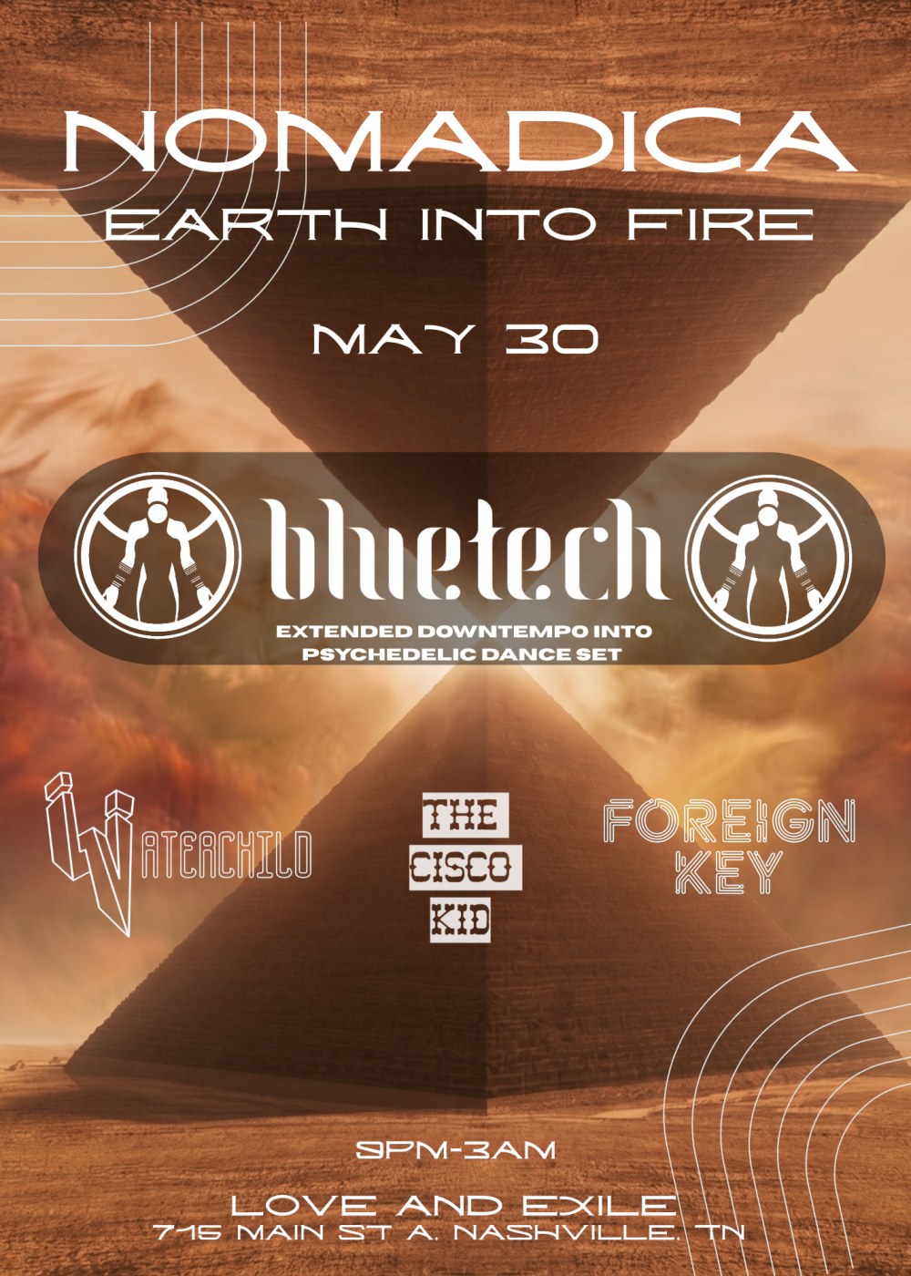 Nomadica Presents : Bluetech event poster