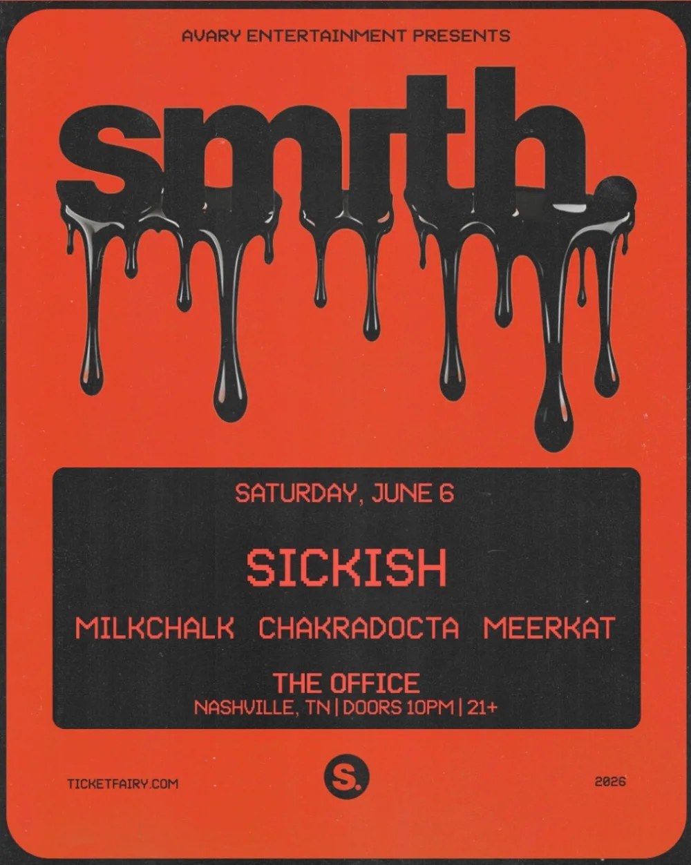 Late Night Drip: smith. event poster