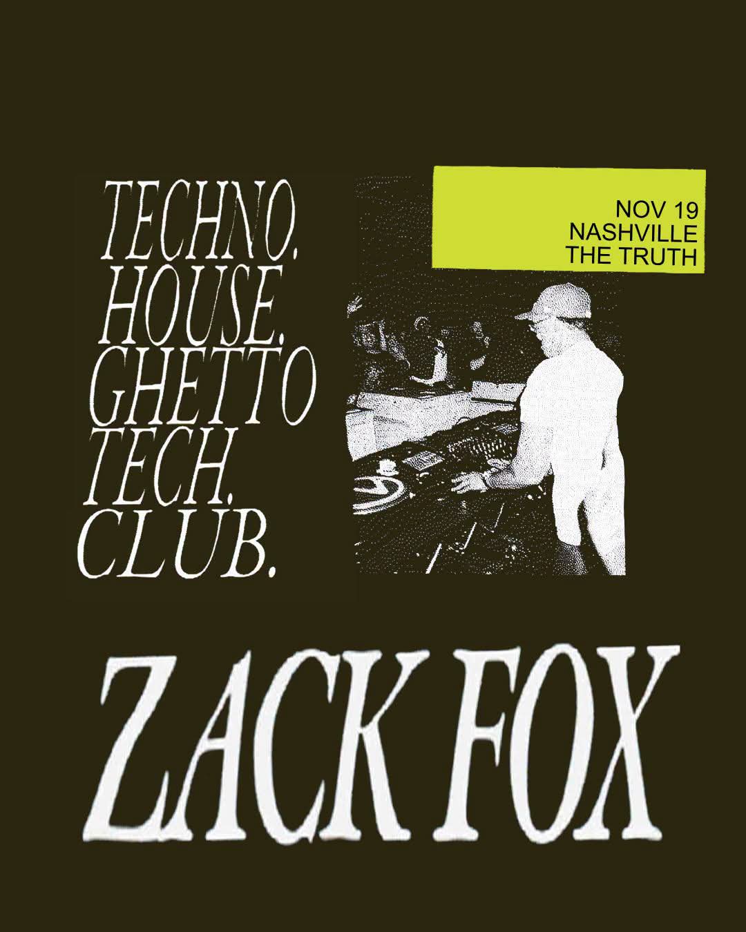 Zack Fox event poster