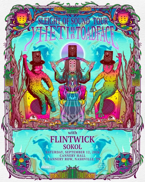 Yheti B2B Toadface ft. Flintwick and Sokol Sound event poster