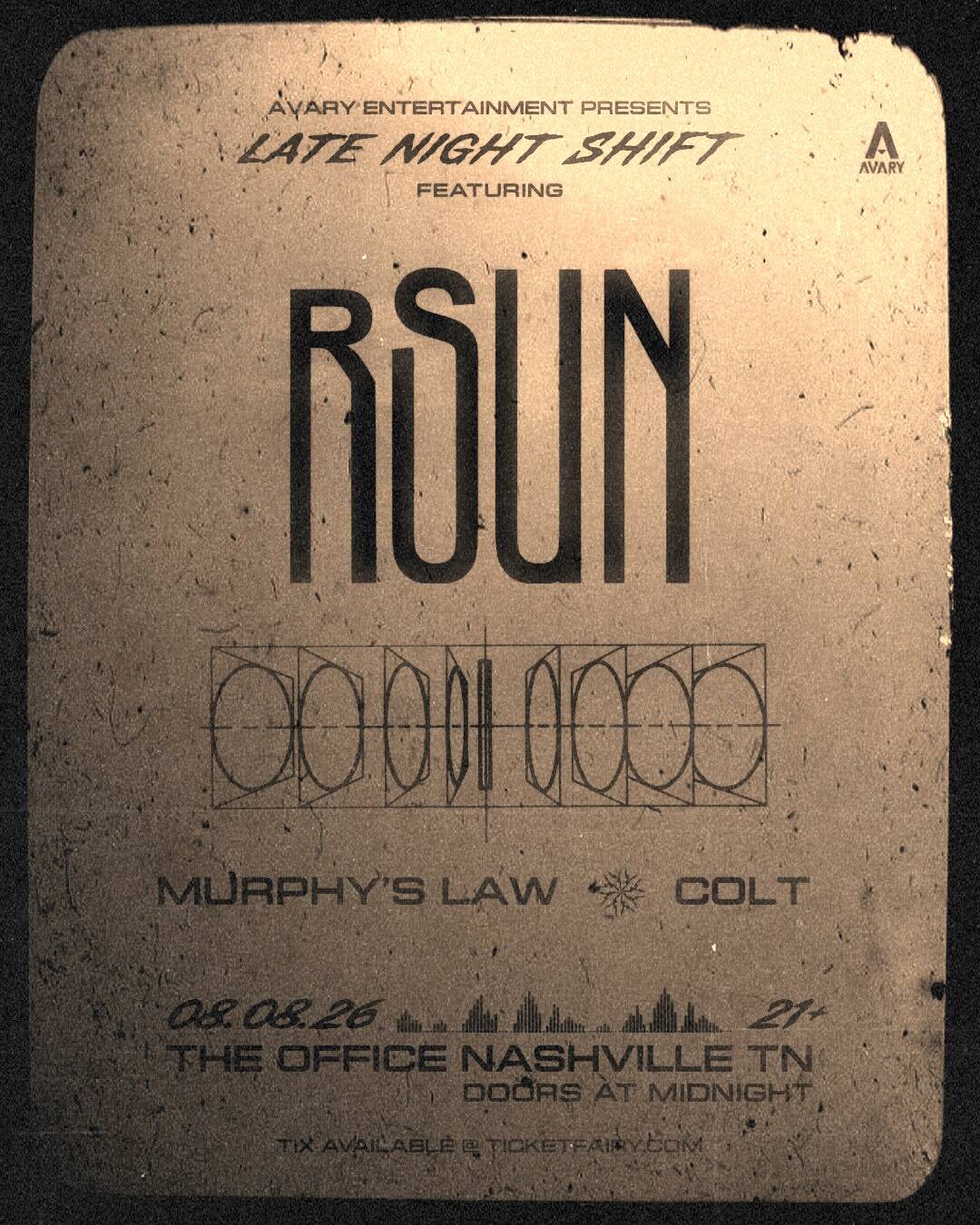 rSUN, Murphy's Law and COLT event poster