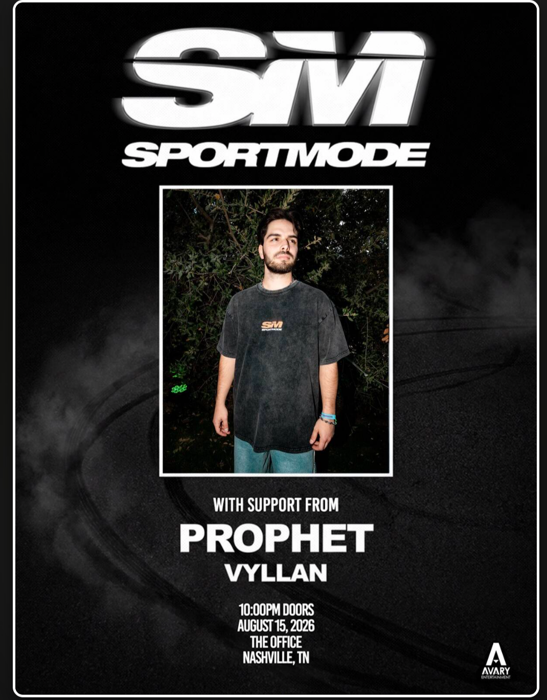 SPORTMODE, Prophet and Vyllan event poster