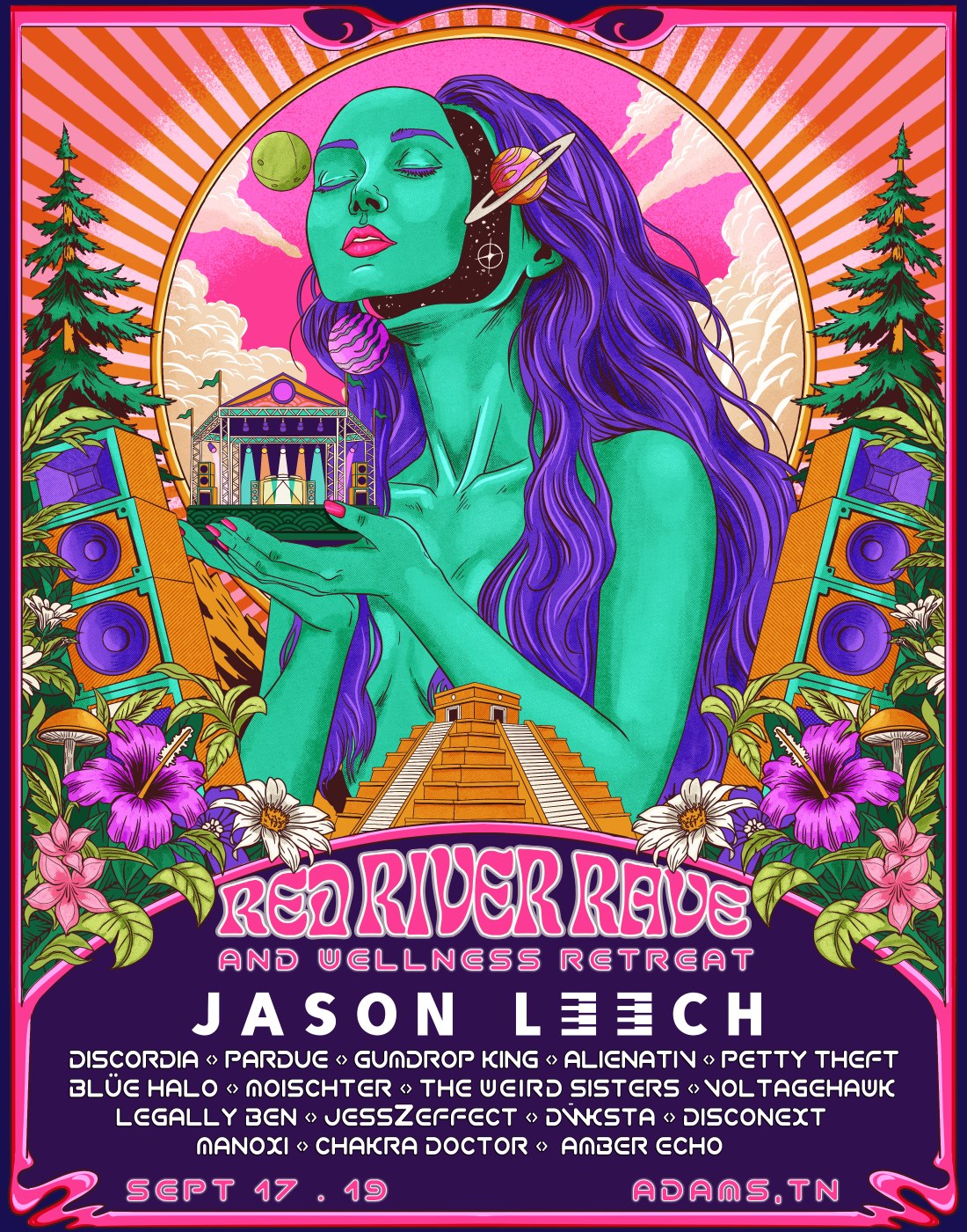 Red River Rave and Wellness Retreat event poster