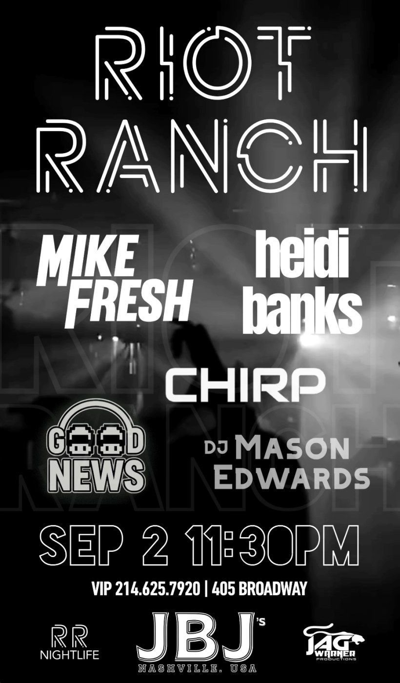RIOT RANCH event poster