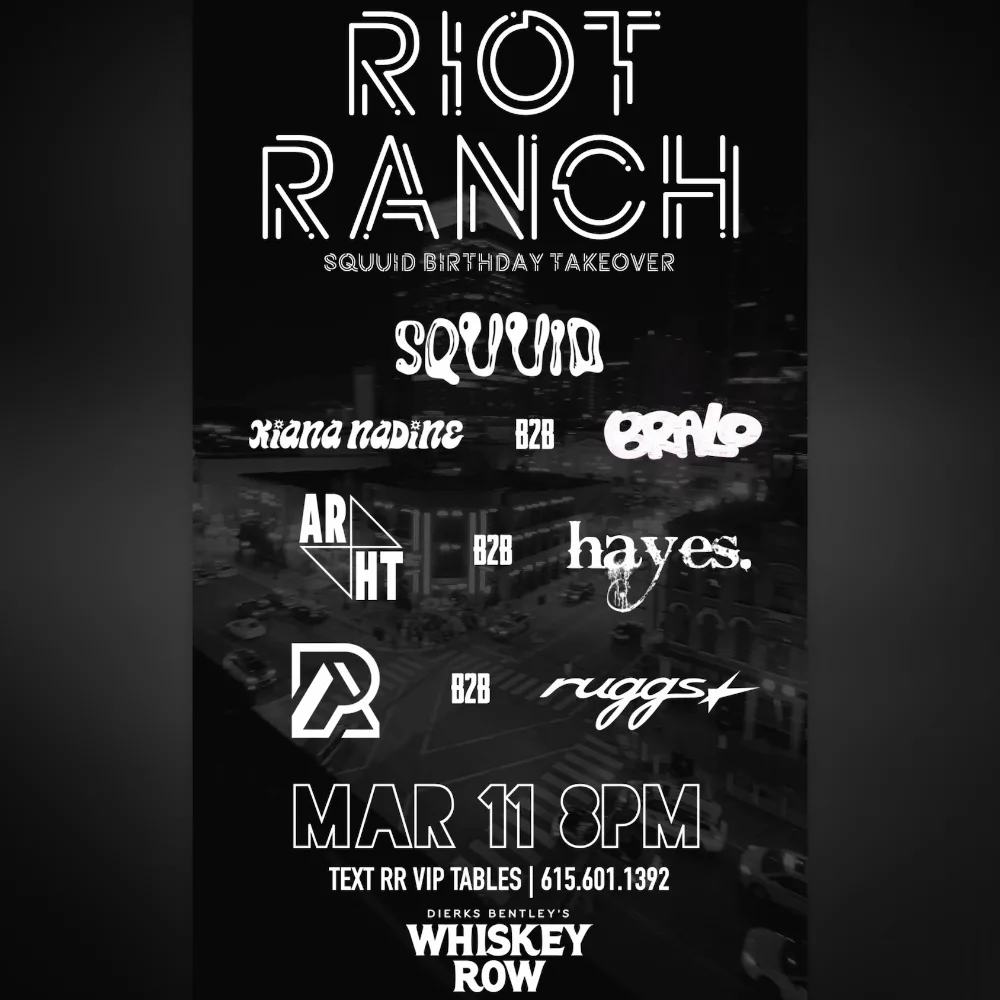 RIOT RANCH at Whiskey Row Nashville - Mar 11, 2026