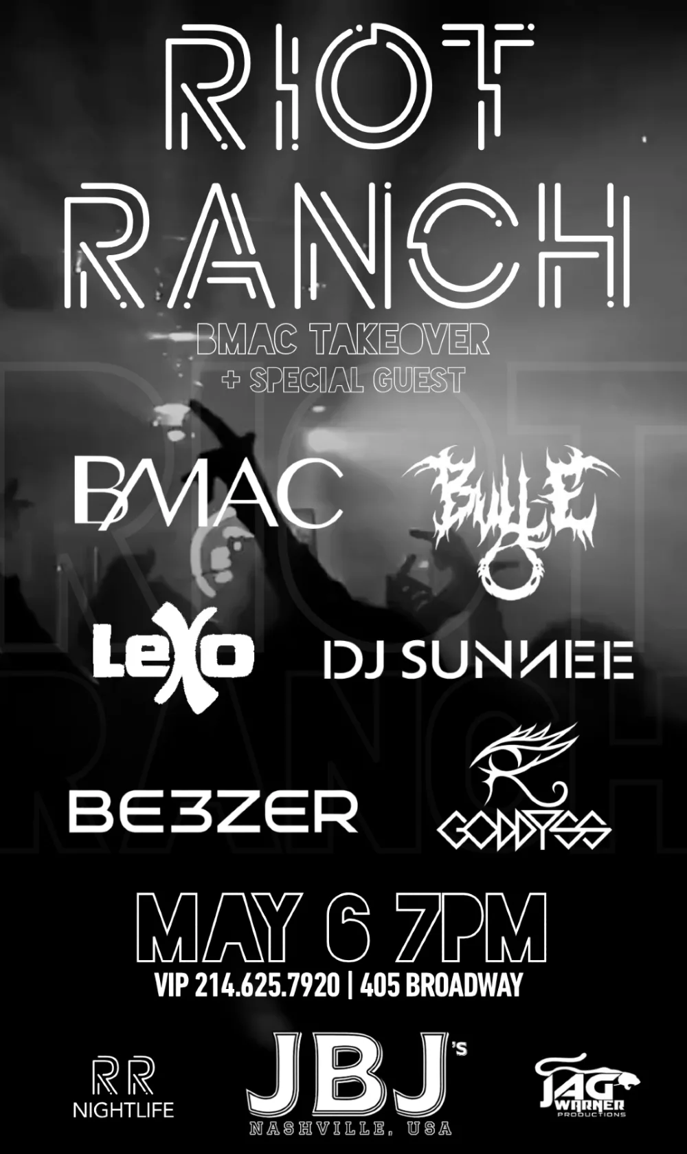 RIOT RANCH event poster