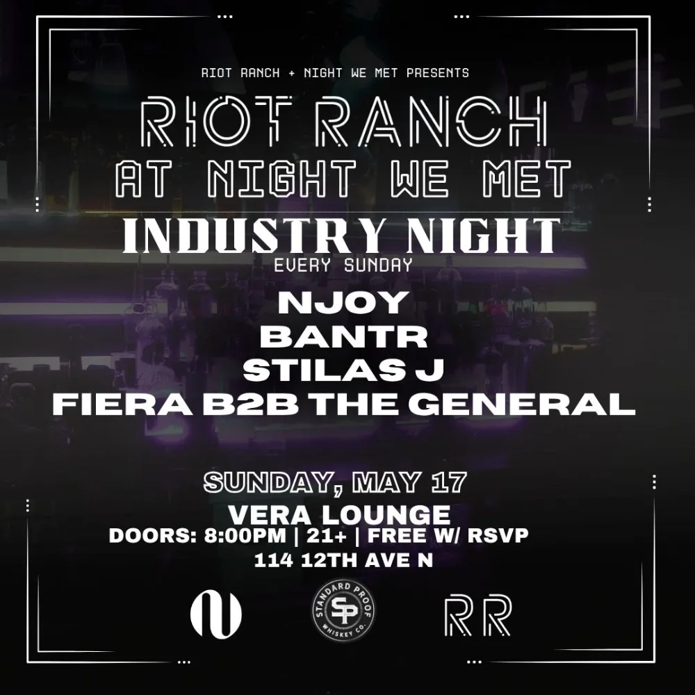 Riot Ranch - Industry Night event poster