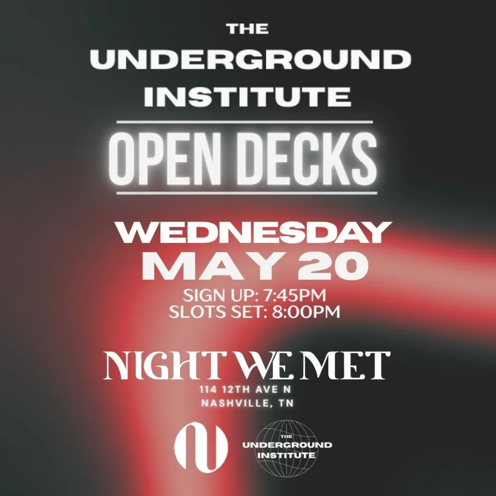 Open Decks event poster