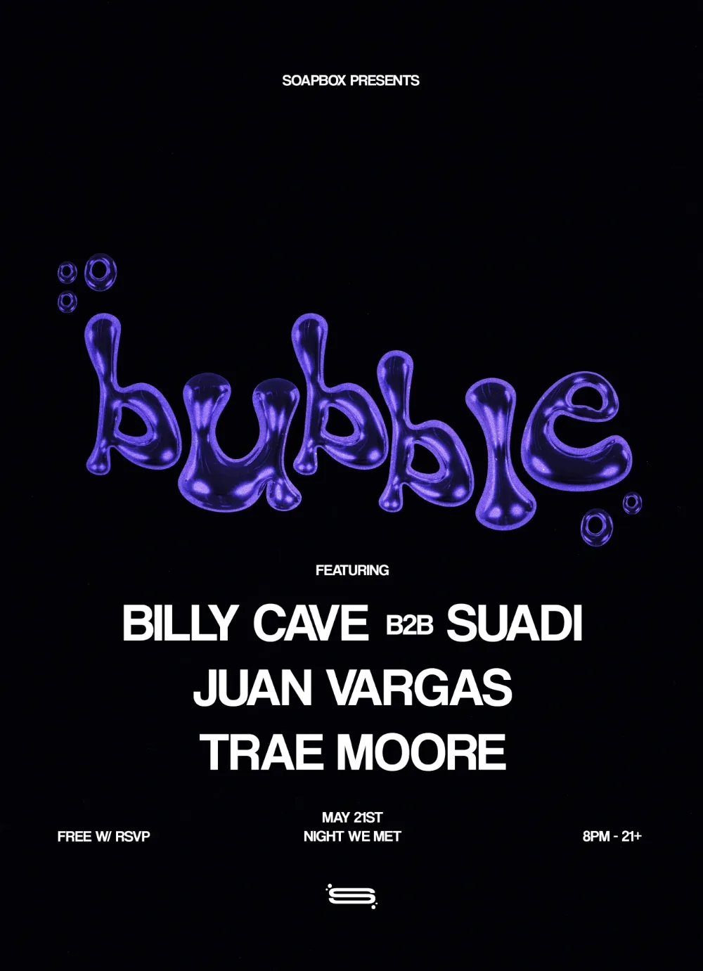 Bubble event poster