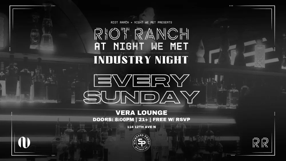 Riot Ranch - Industry Night event poster