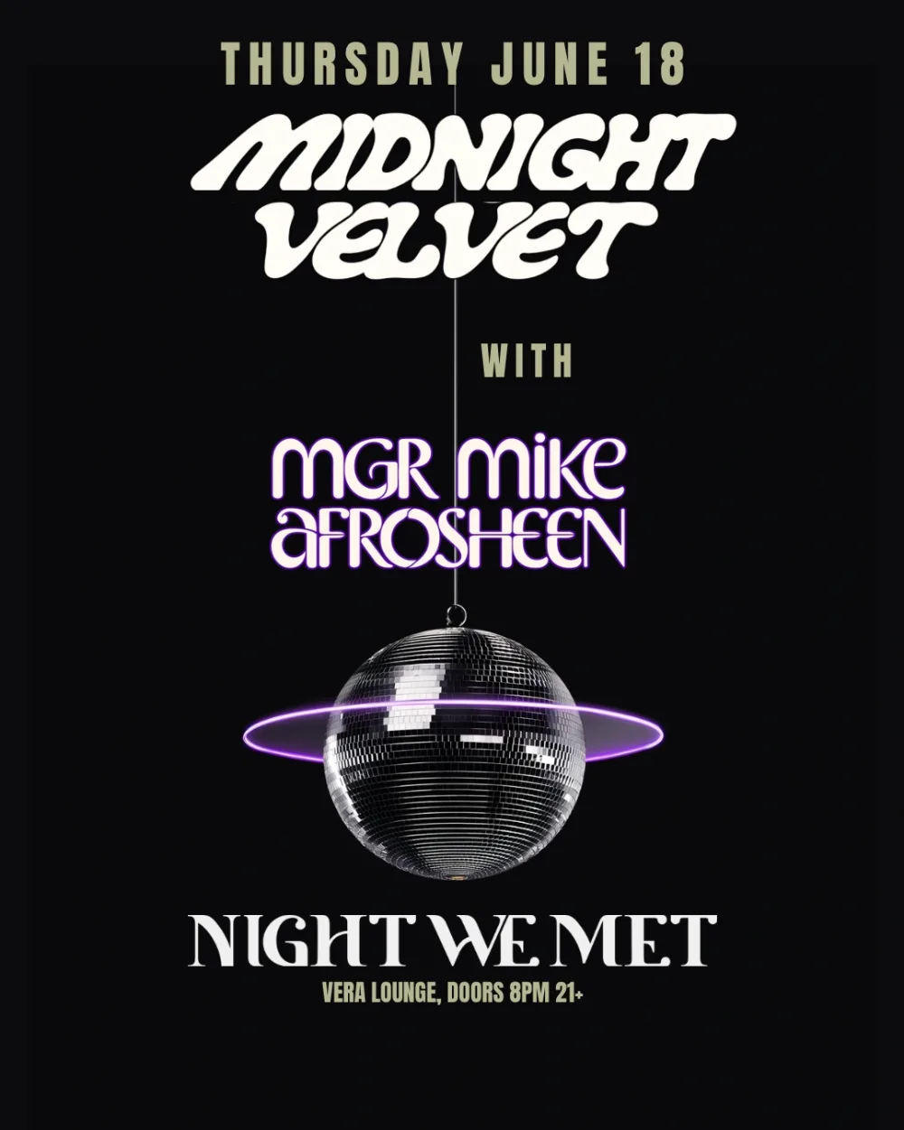 Midnight Velvet event poster