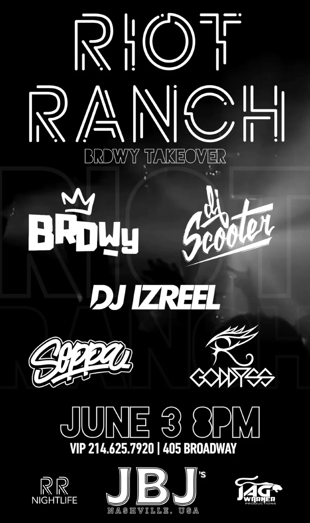 RIOT RANCH event poster