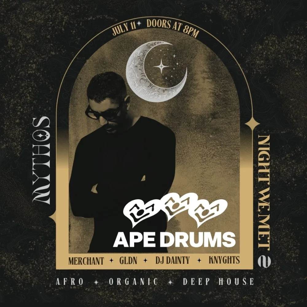 Mythos ft. Ape Drums event poster