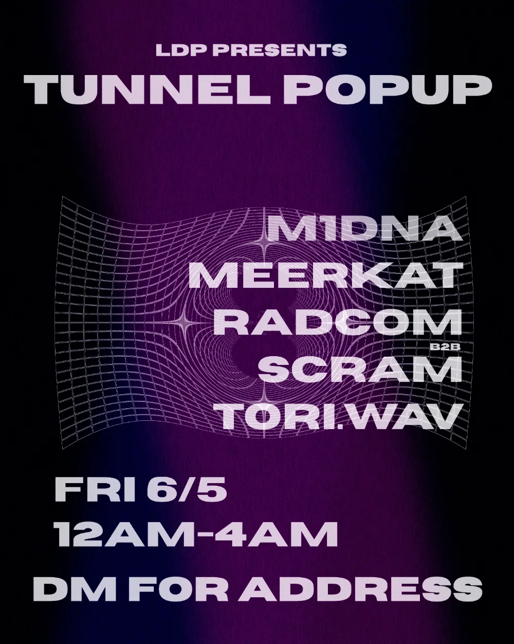 Tunnel Popup event poster