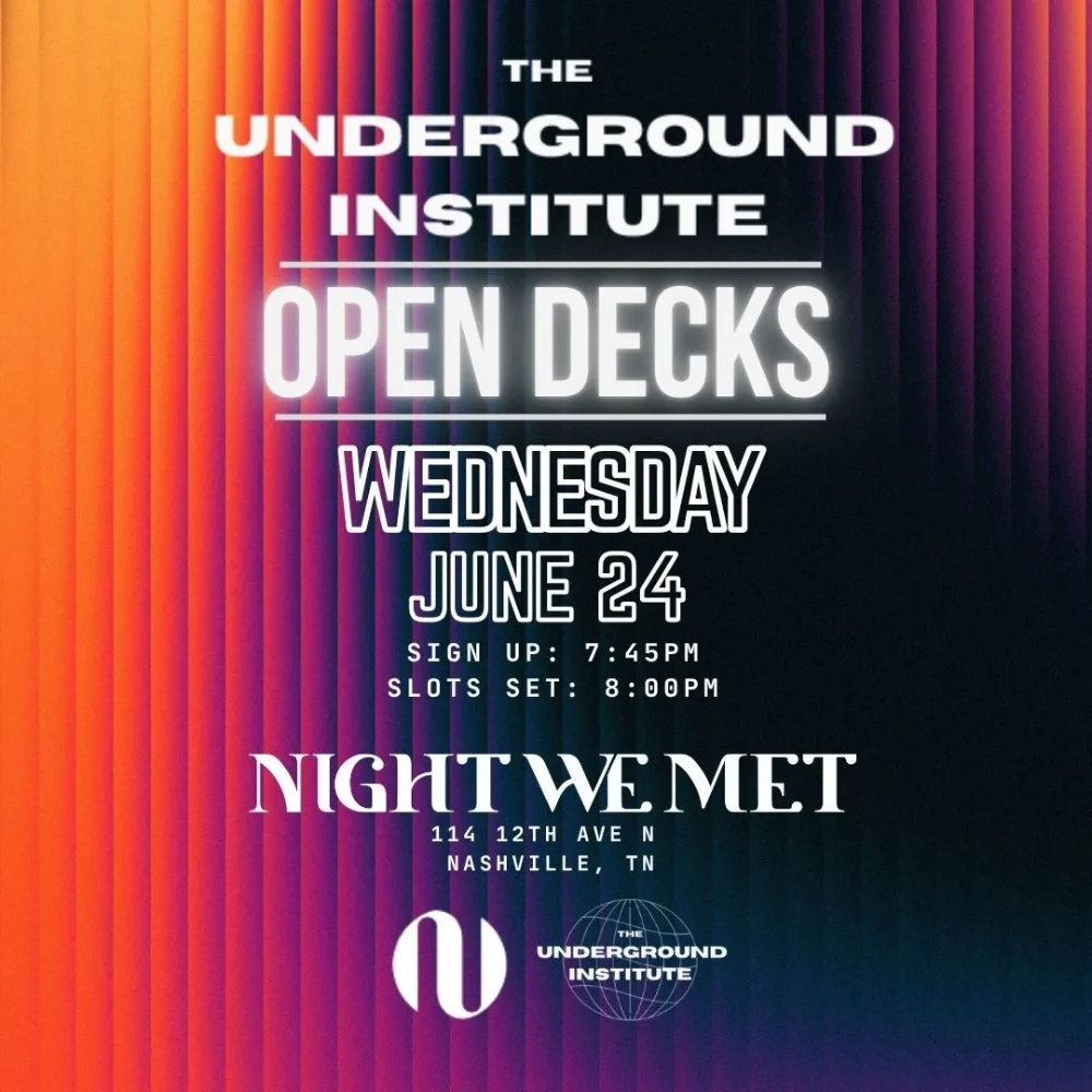 Open Decks event poster