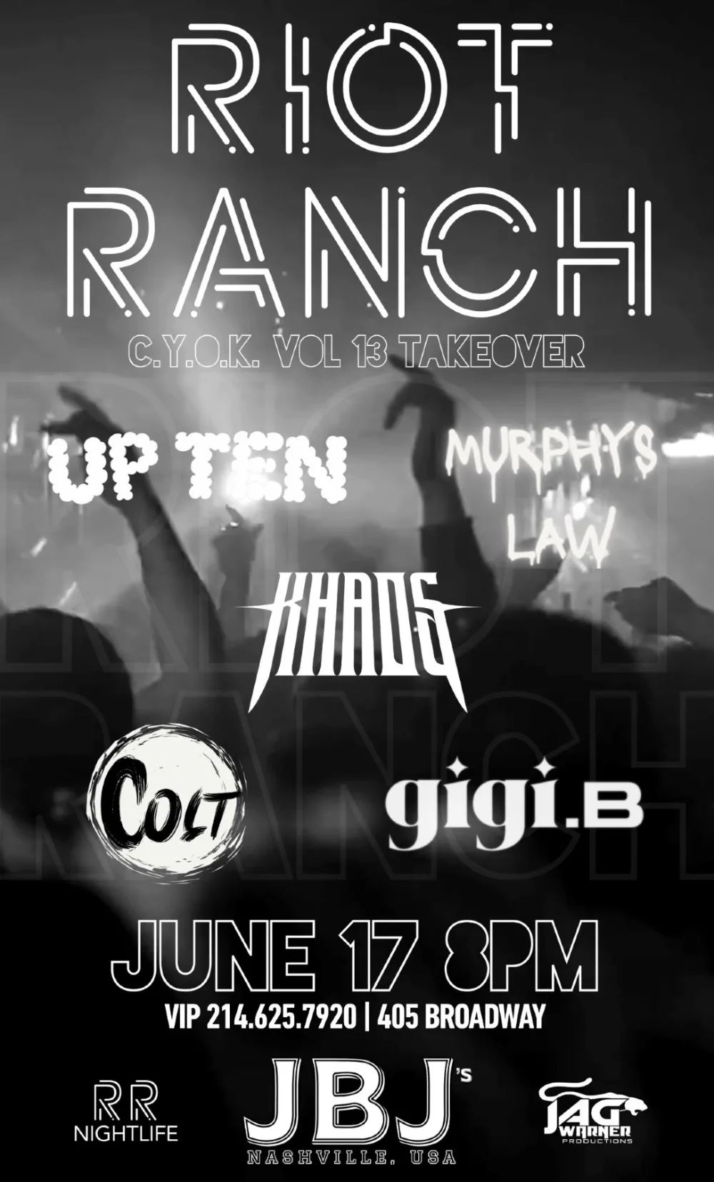 RIOT RANCH event poster