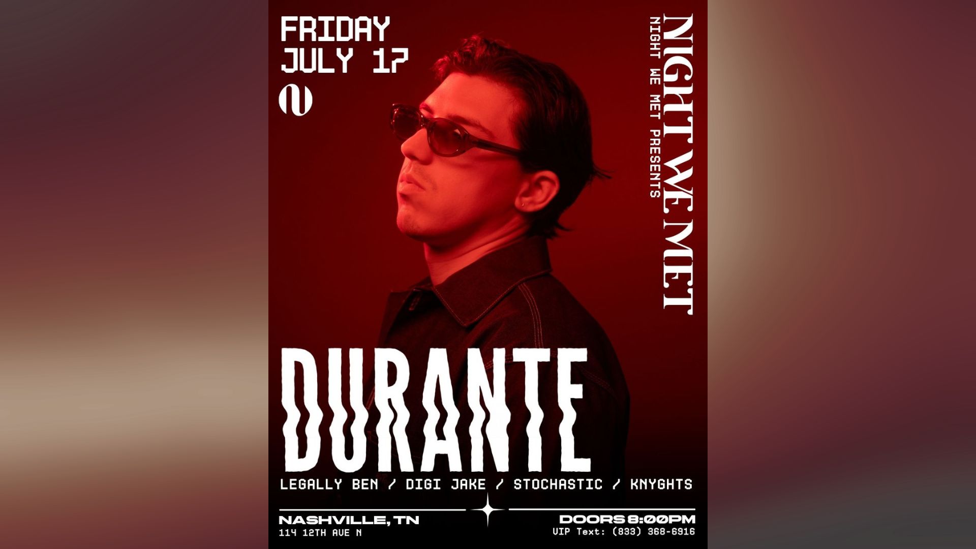 Durante event poster