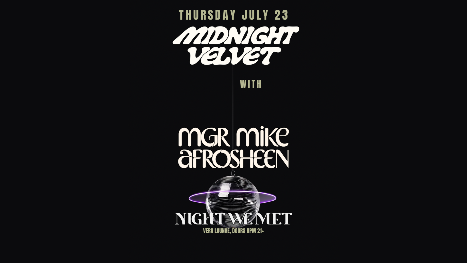 Midnight Velvet event poster