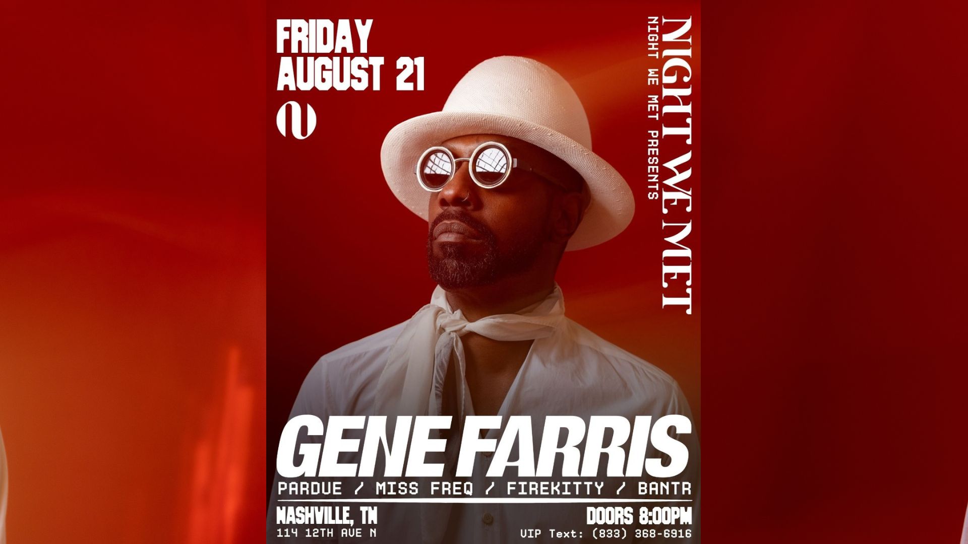 Gene Farris event poster