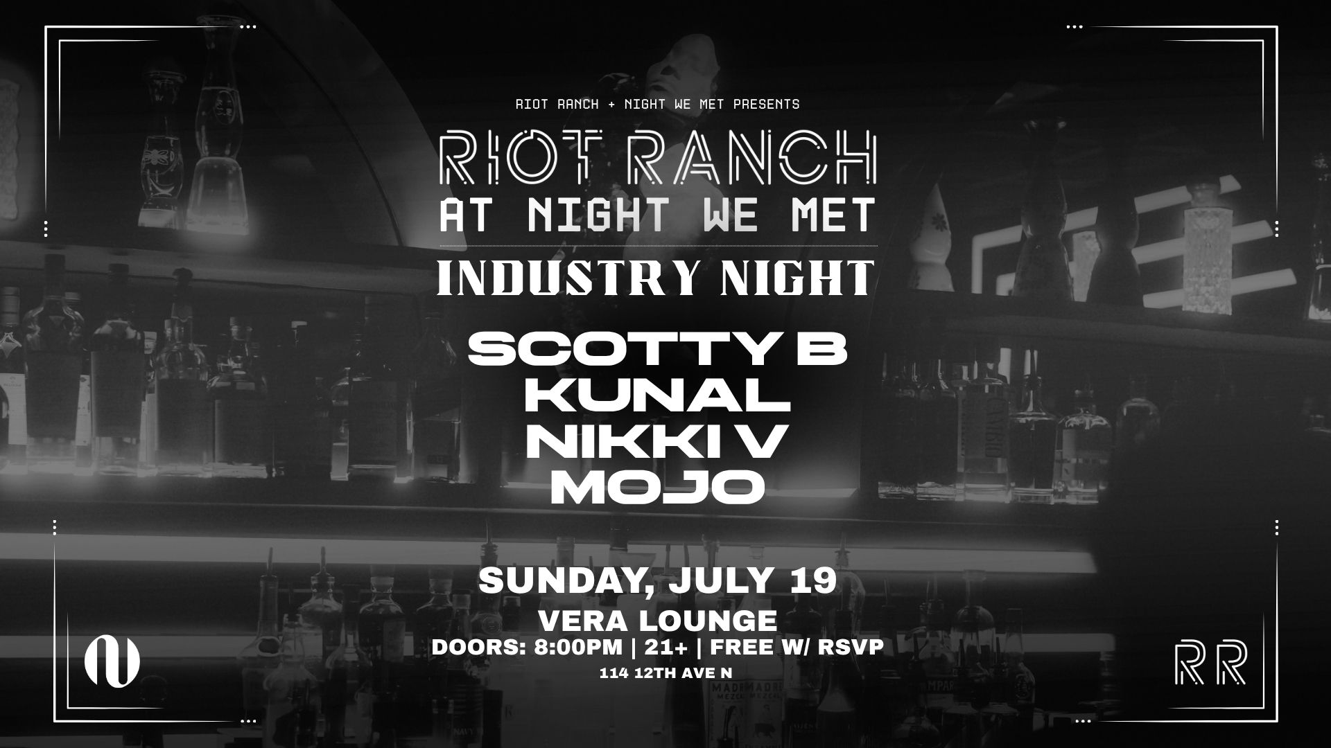Riot Ranch: Industry Night event poster