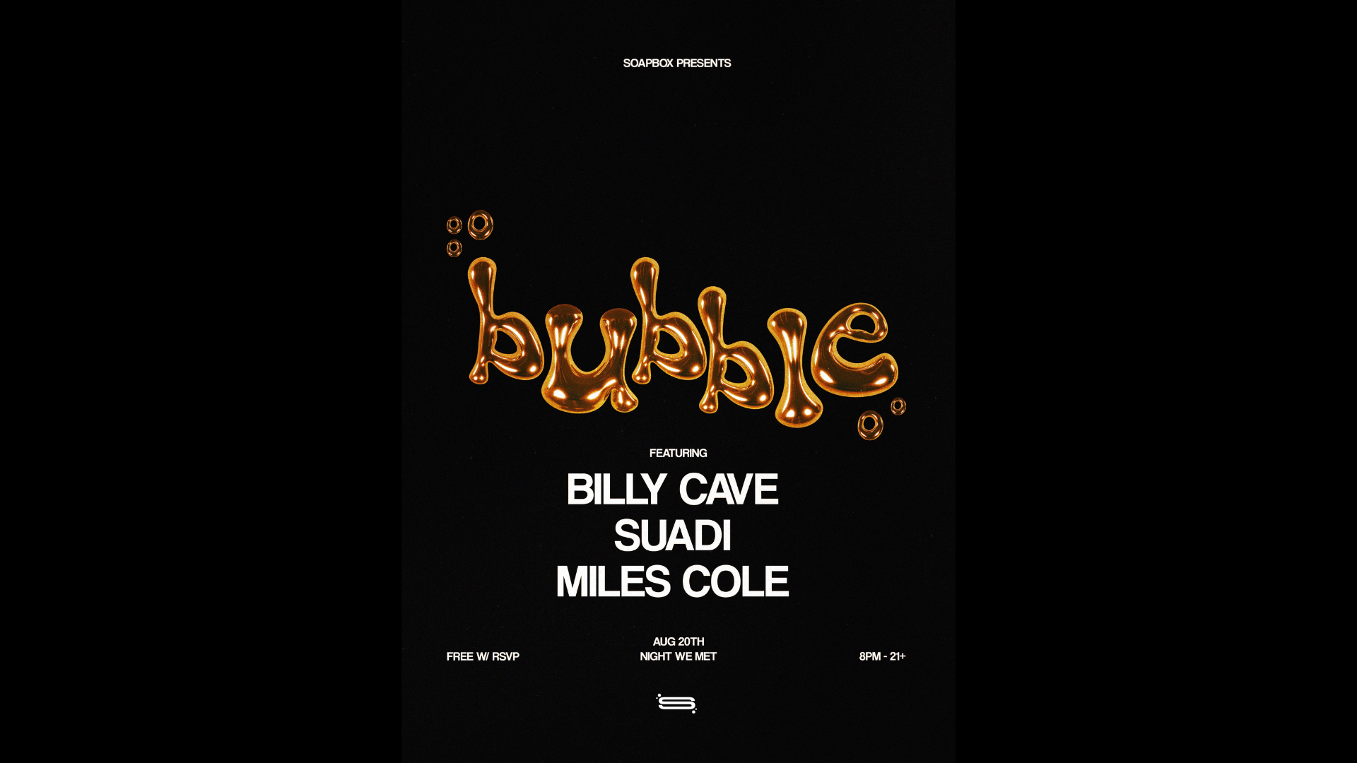 Bubble event poster