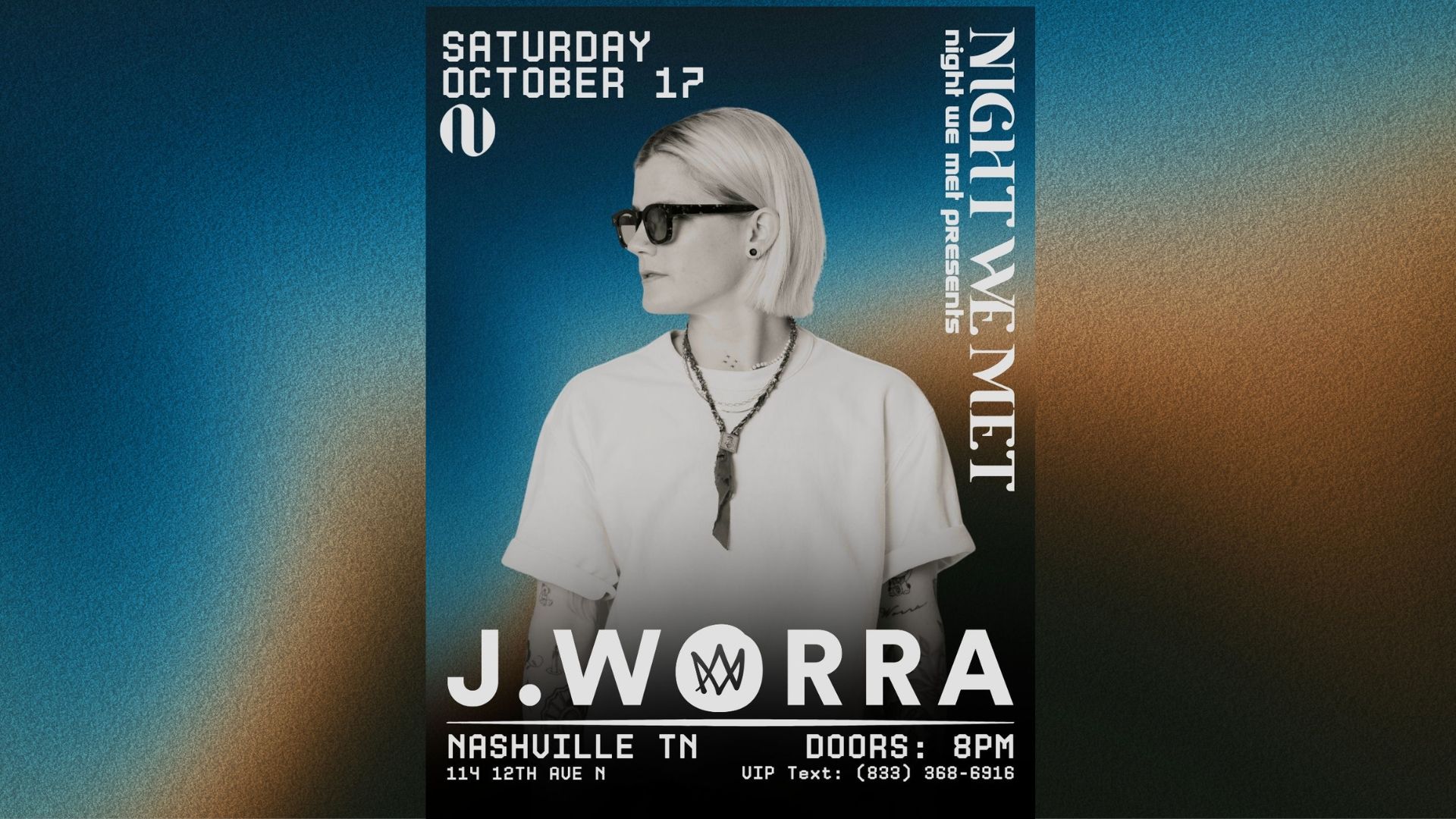 J. Worra event poster